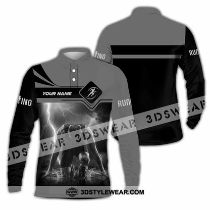Unisex Shirt - Custom Running 3D Shirt - Long Sleeve Polo / S - T-shirt