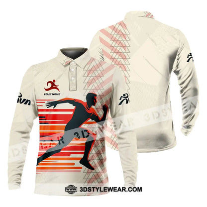 Unisex Shirt - Custom Running 3D Shirt - Long Sleeve Polo / S - T-shirt