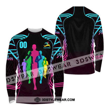 Unisex Shirt - Custom Running 3D Shirt - Long Sleeve Polo / S - T-shirt