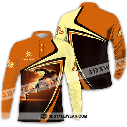 Unisex Shirt - Custom Running 3D Shirt - Long Sleeve Polo / S - T-shirt