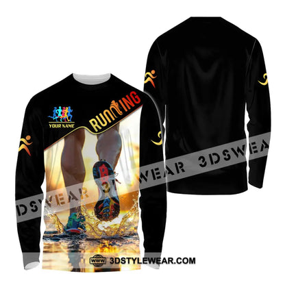 Unisex Shirt - Custom Running 3D Shirt - Long Sleeve Shirt / S - T-shirt