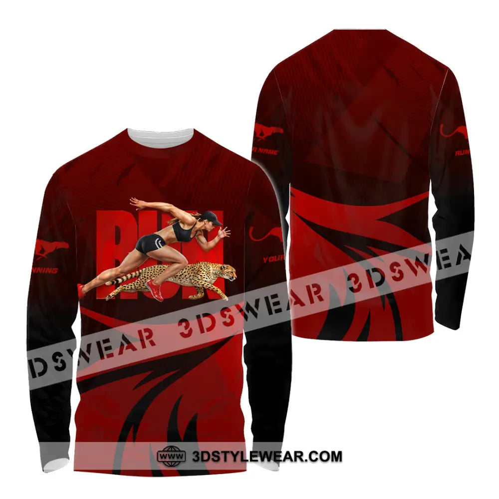 Unisex Shirt - Custom Running 3D Shirt - Long Sleeve Shirt / S - T-shirt