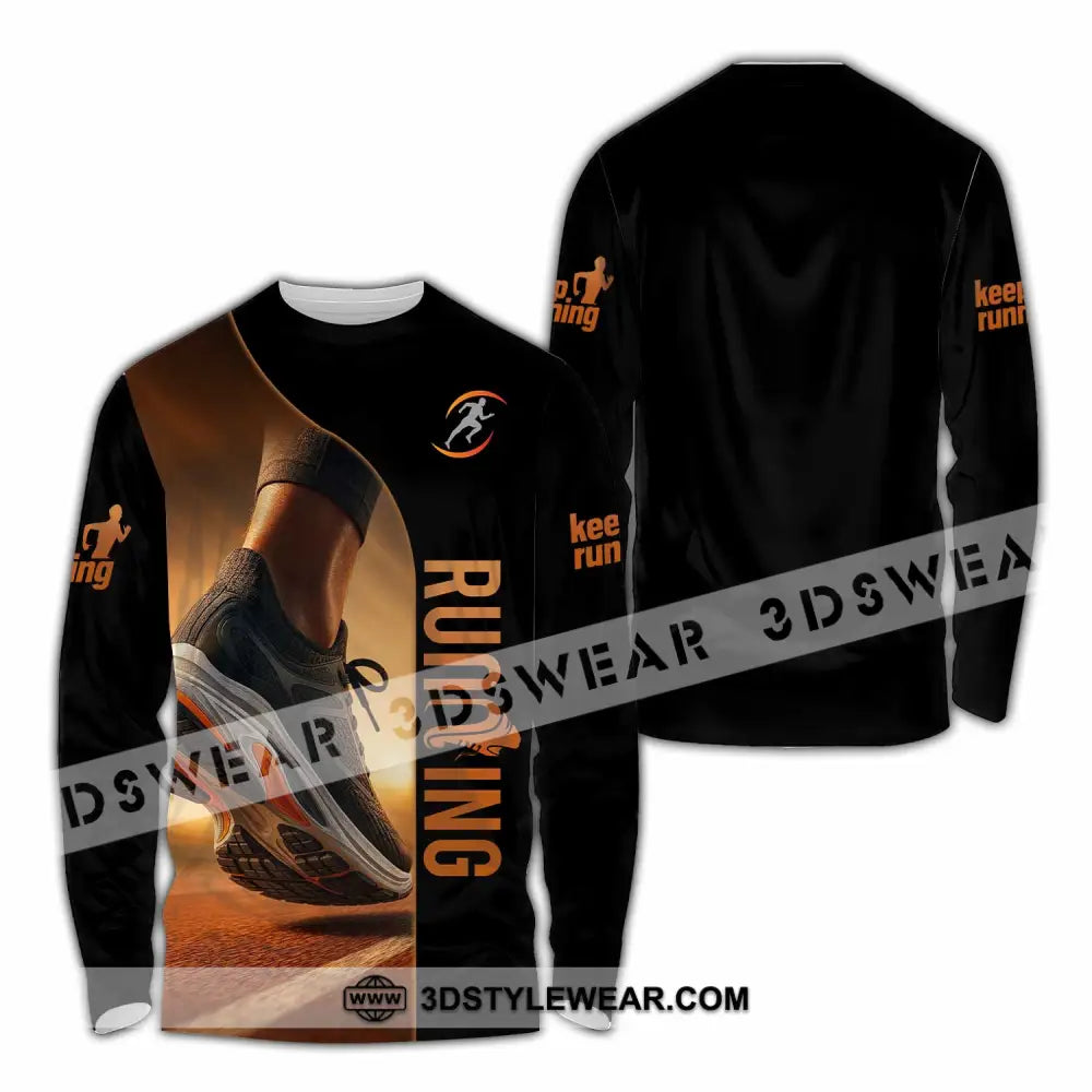 Unisex Shirt - Custom Running 3D Shirt - Long Sleeve Shirt / S - T-shirt