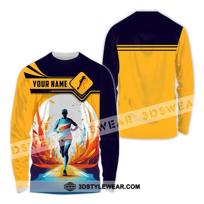 Unisex Shirt - Custom Running 3D Shirt - Long Sleeve Shirt / S - T-shirt