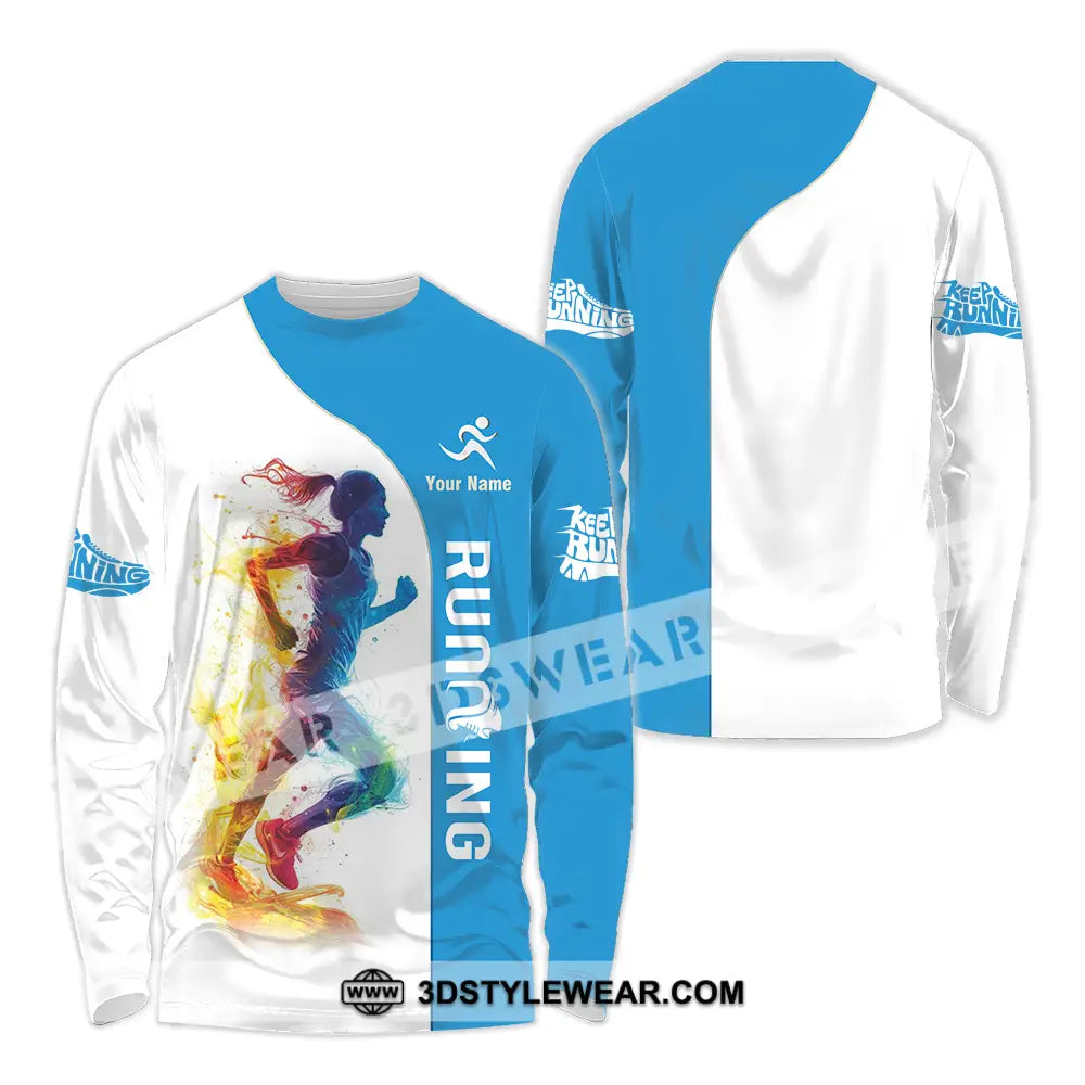 Unisex Shirt - Custom Running 3D Shirt - Long Sleeve Shirt / S - T-shirt
