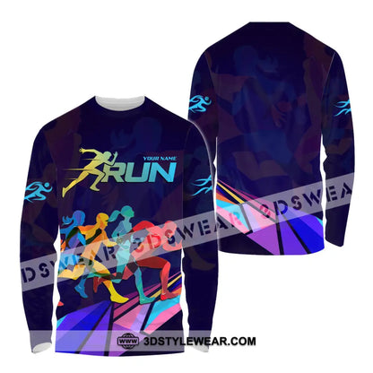 Unisex Shirt - Custom Running 3D Shirt - Long Sleeve Shirt / S - T-shirt