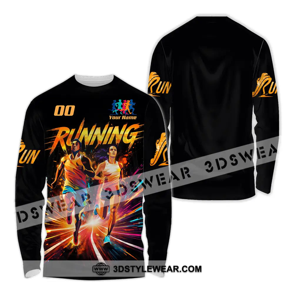 Unisex Shirt - Custom Running 3D Shirt - Long Sleeve Shirt / S - T-shirt