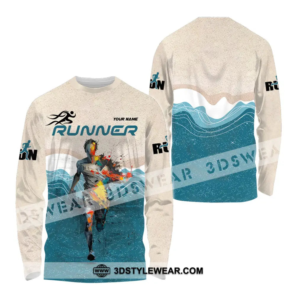Unisex Shirt - Custom Running 3D Shirt - Long Sleeve Shirt / S - T-shirt
