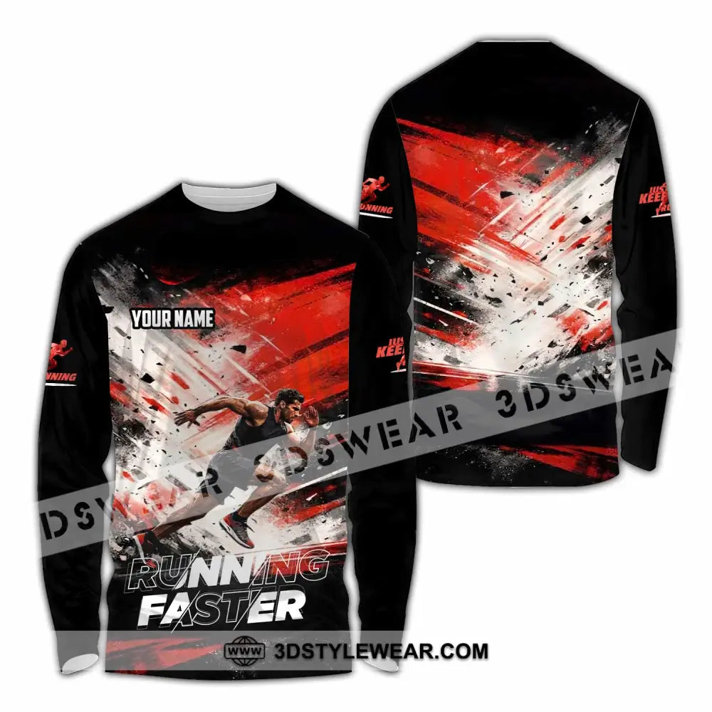 Unisex Shirt - Custom Running 3D Shirt - Long Sleeve Shirt / S - T-shirt