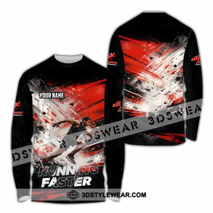 Unisex Shirt - Custom Running 3D Shirt - Long Sleeve Shirt / S - T-shirt