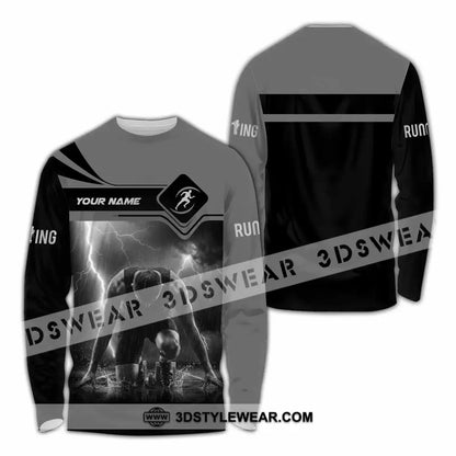 Unisex Shirt - Custom Running 3D Shirt - Long Sleeve Shirt / S - T-shirt