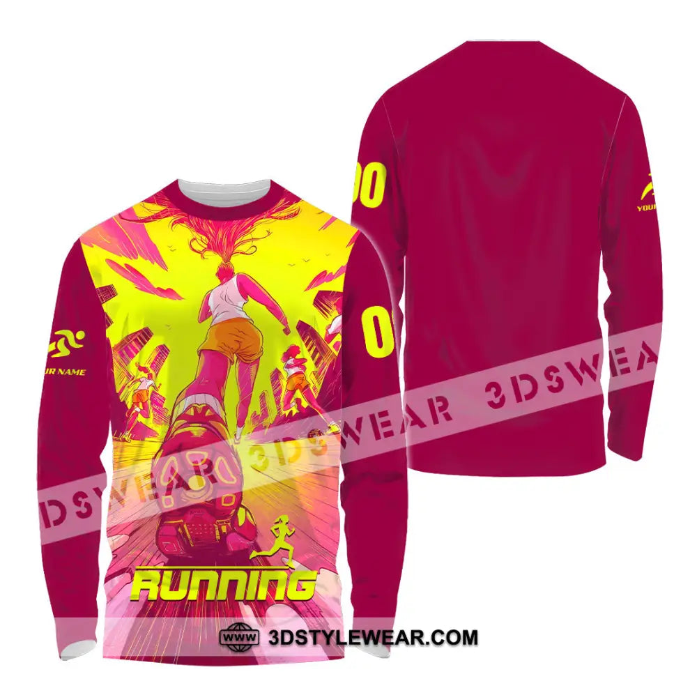 Unisex Shirt - Custom Running 3D Shirt - Long Sleeve Shirt / S - T-shirt
