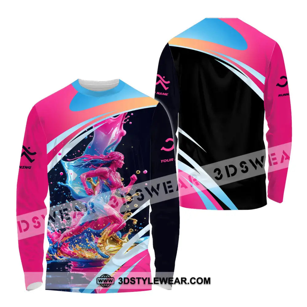 Unisex Shirt - Custom Running 3D Shirt - Long Sleeve Shirt / S - T-shirt