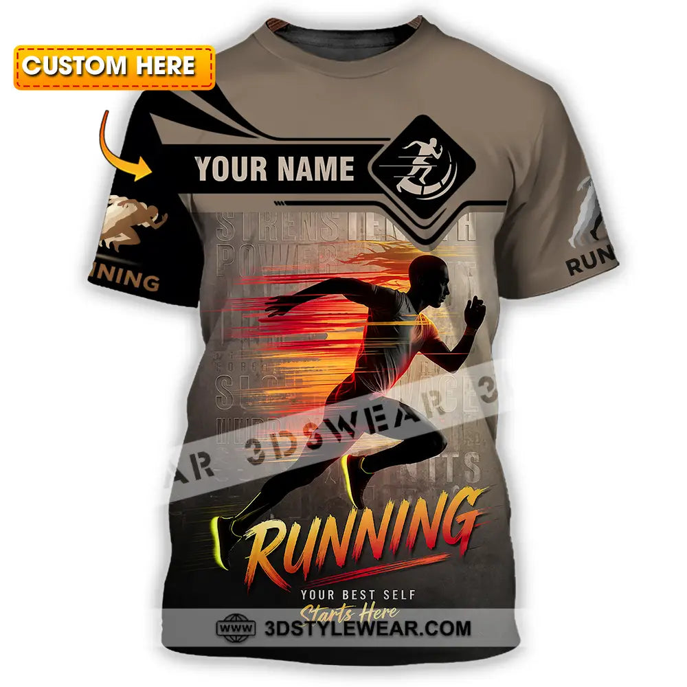 Unisex Shirt - Custom Running 3D Shirt - T-shirt