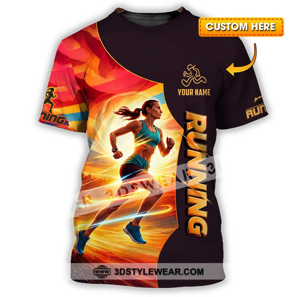 Unisex Shirt - Custom Running 3D Shirt - T-shirt