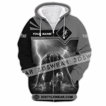 Unisex Shirt - Custom Running 3D Shirt - Zipper Hoodie / S - T-shirt