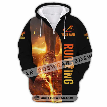 Unisex Shirt - Custom Running 3D Shirt - Zipper Hoodie / S - T-shirt