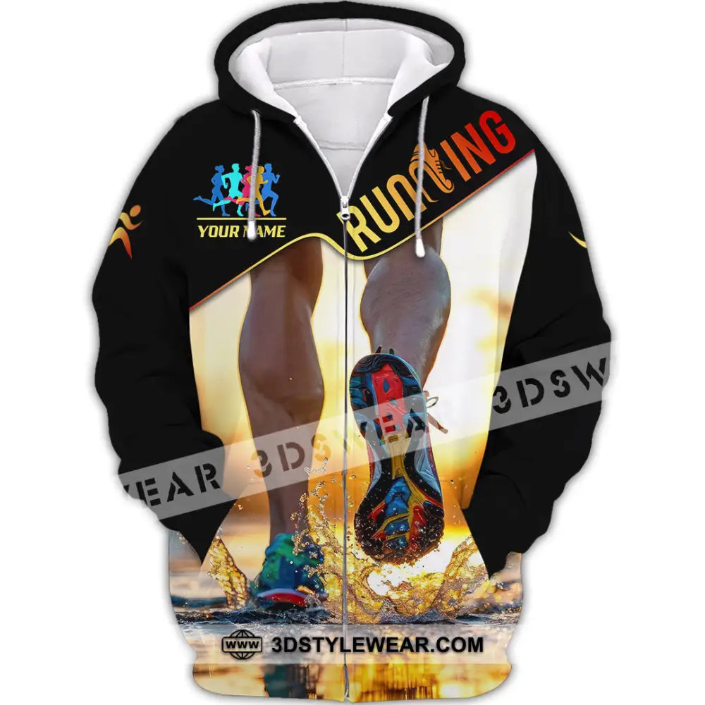 Unisex Shirt - Custom Running 3D Shirt - Zipper Hoodie / S - T-shirt