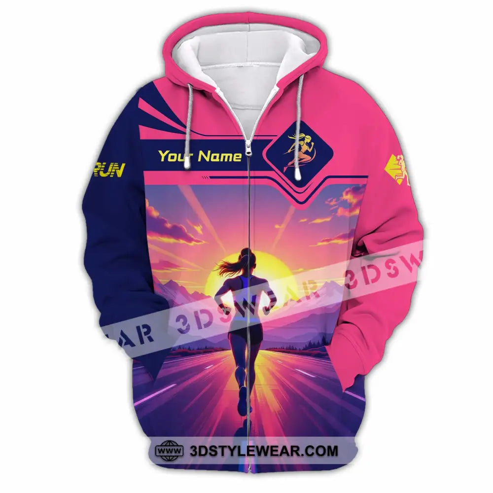 Unisex Shirt - Custom Running 3D Shirt - Zipper Hoodie / S - T-shirt