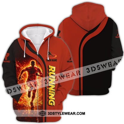 Unisex Shirt - Custom Running 3D Shirt - Zipper Hoodie / S - T-shirt