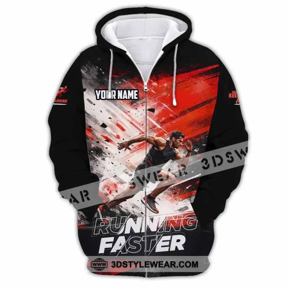 Unisex Shirt - Custom Running 3D Shirt - Zipper Hoodie / S - T-shirt