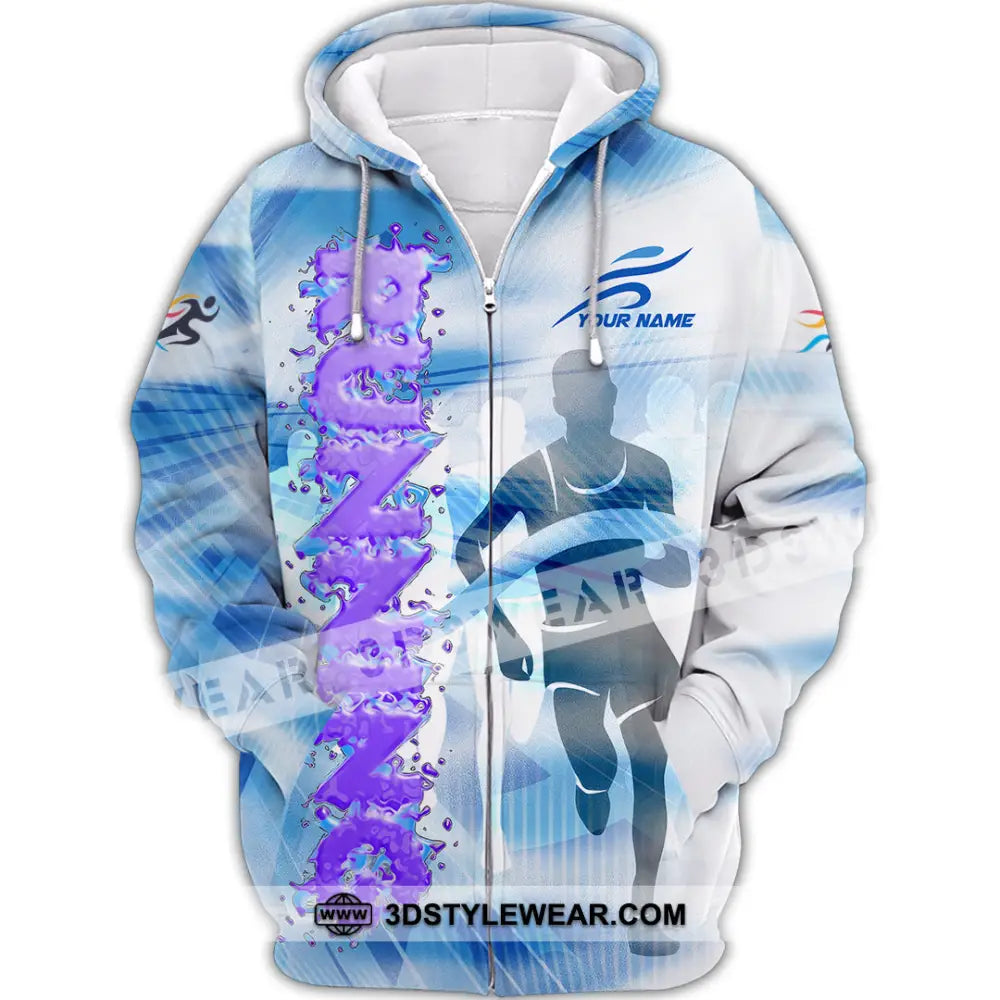 Unisex Shirt - Custom Running 3D Shirt - Zipper Hoodie / S - T-shirt