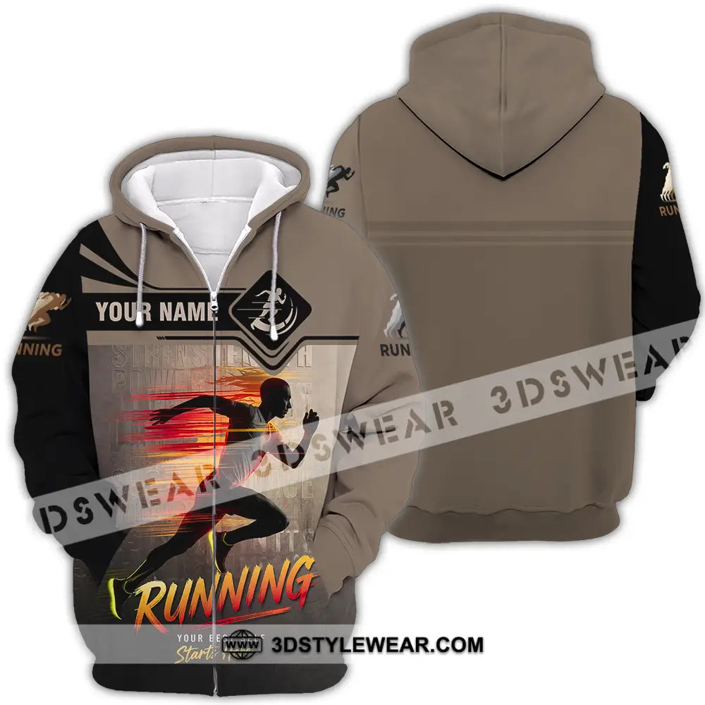 Unisex Shirt - Custom Running 3D Shirt - Zipper Hoodie / S - T-shirt