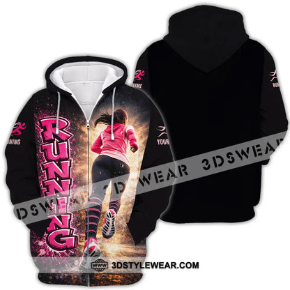Unisex Shirt - Custom Running 3D Shirt - Zipper Hoodie / S - T-shirt