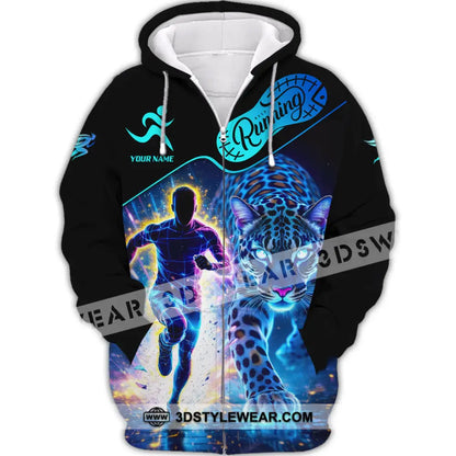 Unisex Shirt - Custom Running 3D Shirt - Zipper Hoodie / S - T-shirt