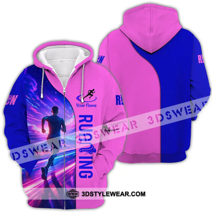 Unisex Shirt - Custom Running 3D Shirt - Zipper Hoodie / S - T-shirt