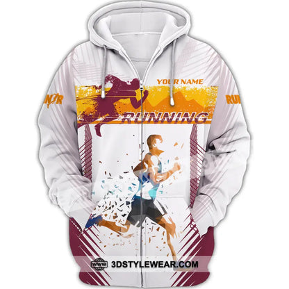 Unisex Shirt - Custom Running 3D Shirt - Zipper Hoodie / S - T-shirt