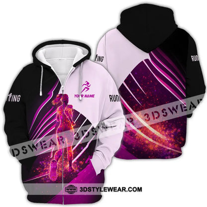 Unisex Shirt - Custom Running 3D Shirt - Zipper Hoodie / S - T-shirt