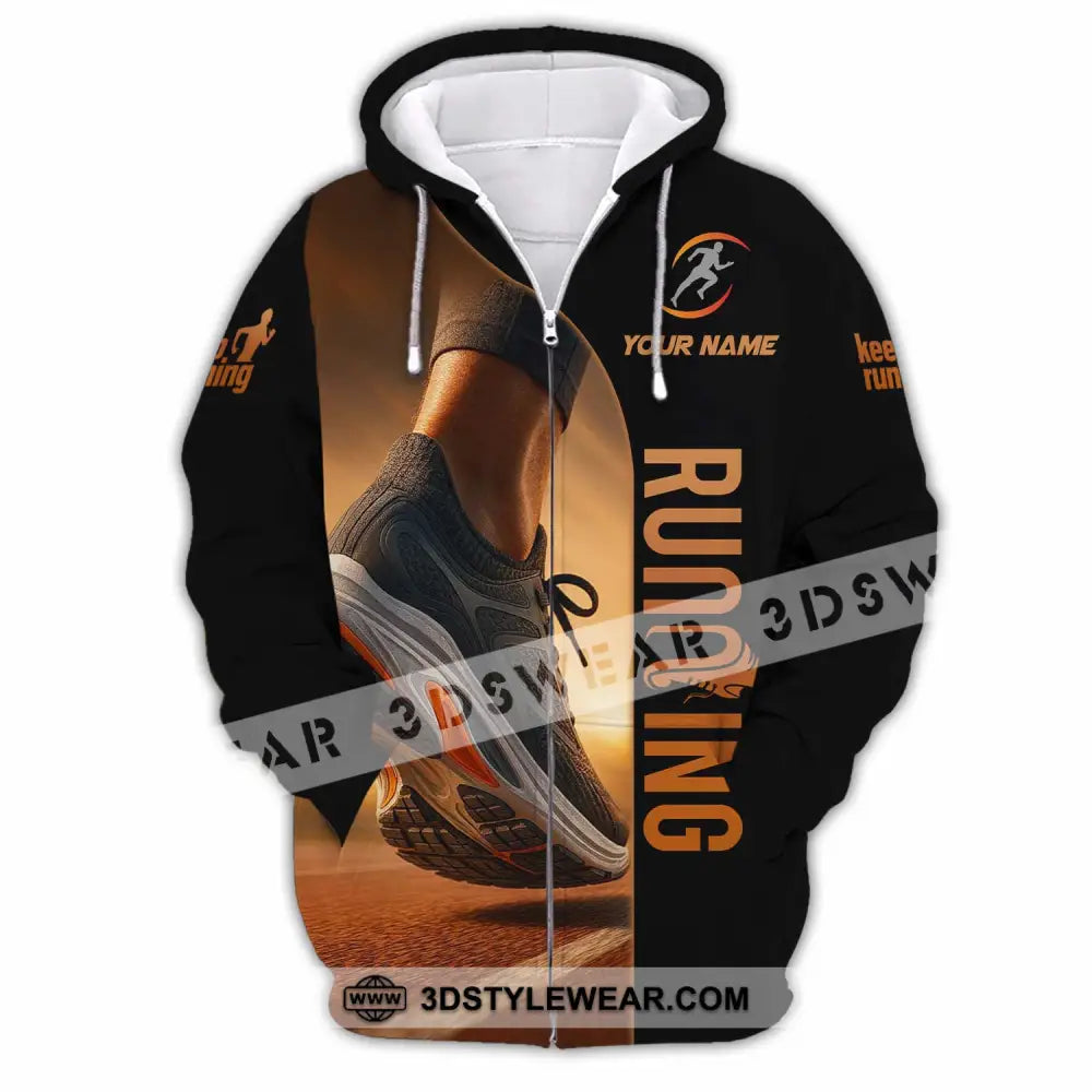 Unisex Shirt - Custom Running 3D Shirt - Zipper Hoodie / S - T-shirt
