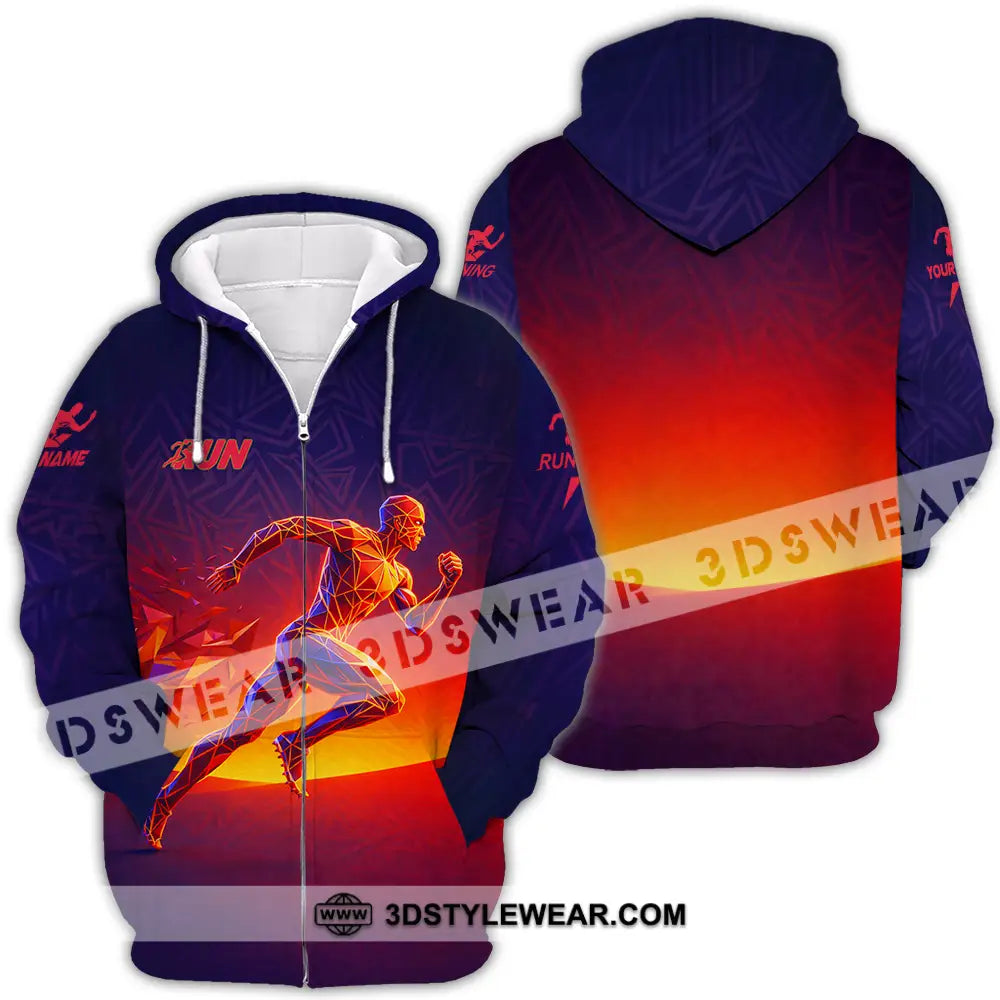 Unisex Shirt - Custom Running 3D Shirt - Zipper Hoodie / S - T-shirt
