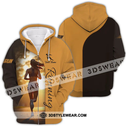 Unisex Shirt - Custom Running 3D Shirt - Zipper Hoodie / S - T-shirt