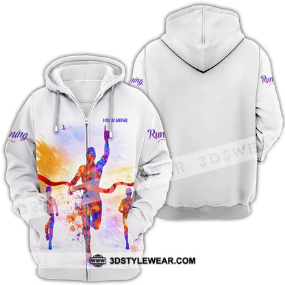 Unisex Shirt - Custom Running 3D Shirt - Zipper Hoodie / S - T-shirt
