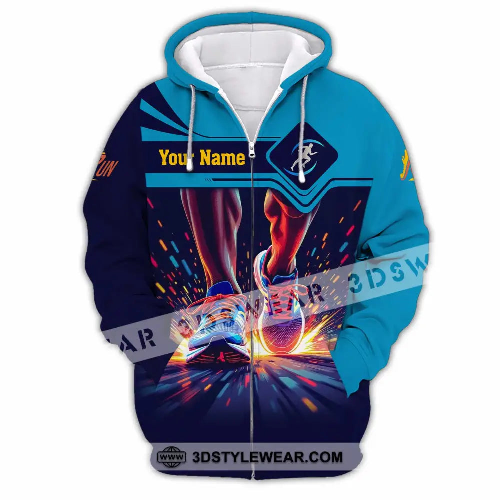 Unisex Shirt - Custom Running 3D Shirt - Zipper Hoodie / S - T-shirt