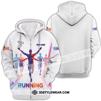 Unisex Shirt - Custom Running 3D Shirt - Zipper Hoodie / S - T-shirt