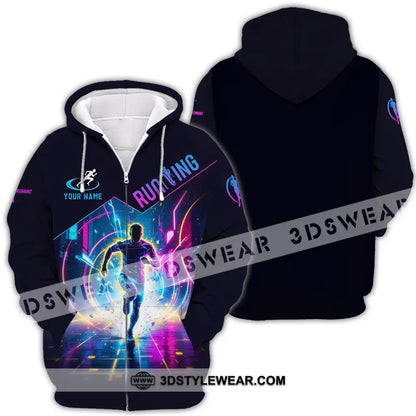 Unisex Shirt - Custom Running 3D Shirt - Zipper Hoodie / S - T-shirt