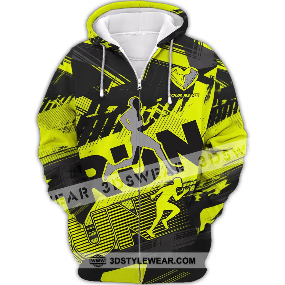 Unisex Shirt - Custom Running 3D Shirt - Zipper Hoodie / S - T-shirt