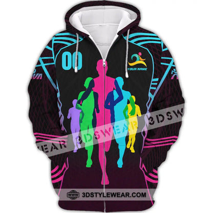 Unisex Shirt - Custom Running 3D Shirt - Zipper Hoodie / S - T-shirt