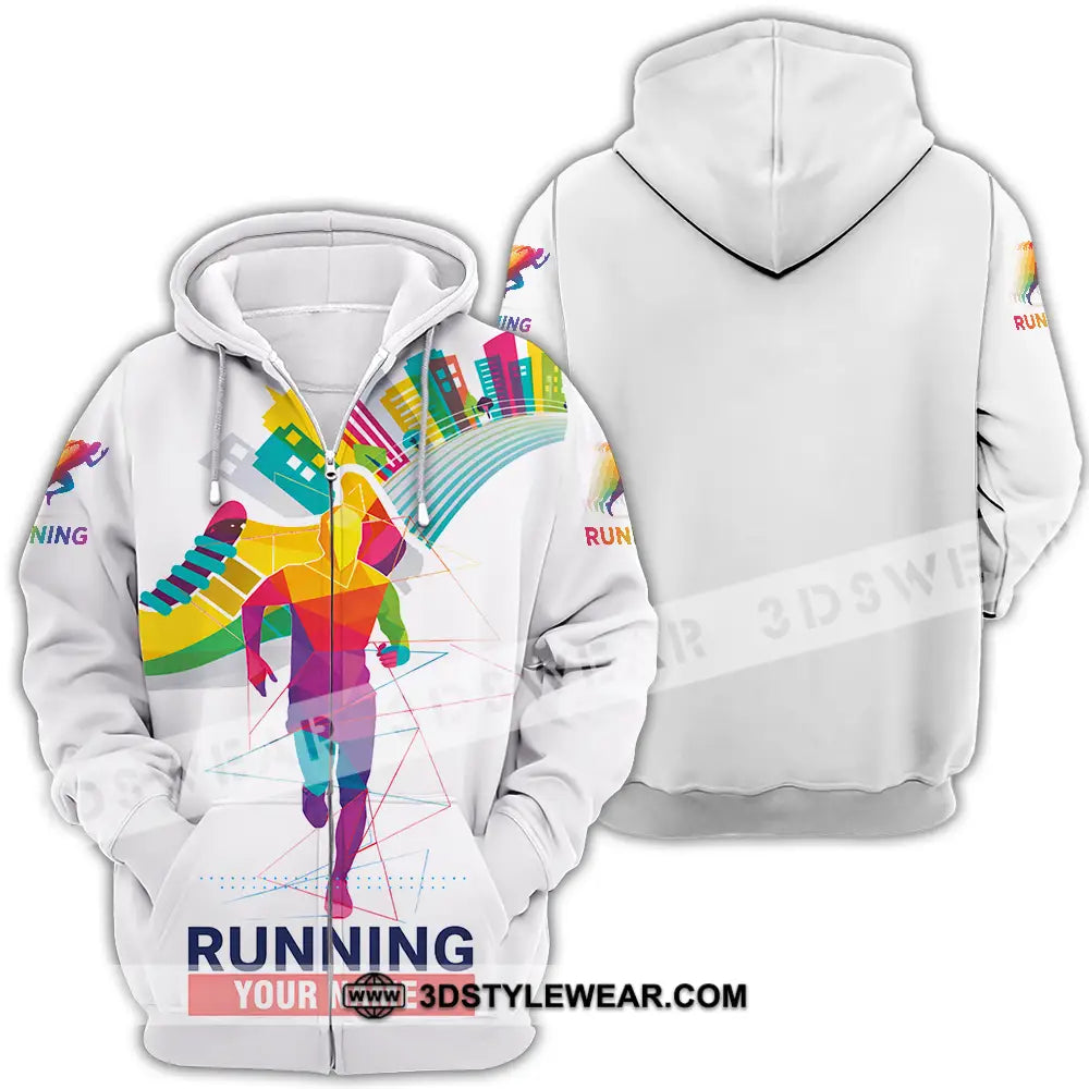 Unisex Shirt - Custom Running 3D Shirt - Zipper Hoodie / S - T-shirt