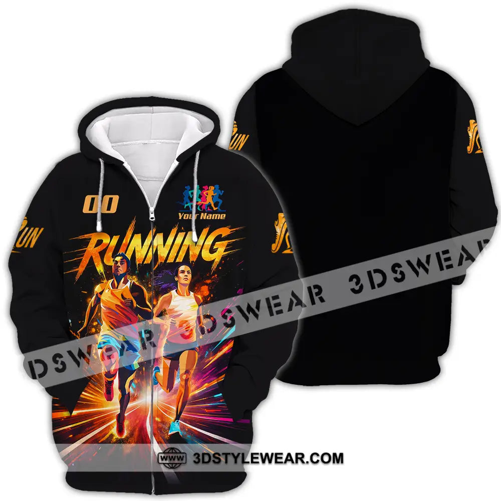 Unisex Shirt - Custom Running 3D Shirt - Zipper Hoodie / S - T-shirt