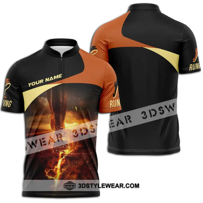 Unisex Shirt - Custom Running 3D Shirt - Zipper Polo Shirt / S - T-shirt