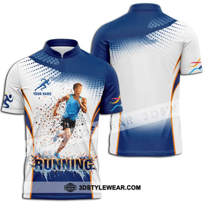 Unisex Shirt - Custom Running 3D Shirt - Zipper Polo Shirt / S - T-shirt