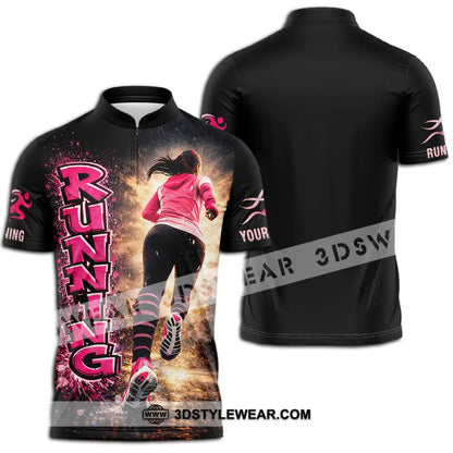 Unisex Shirt - Custom Running 3D Shirt - Zipper Polo Shirt / S - T-shirt