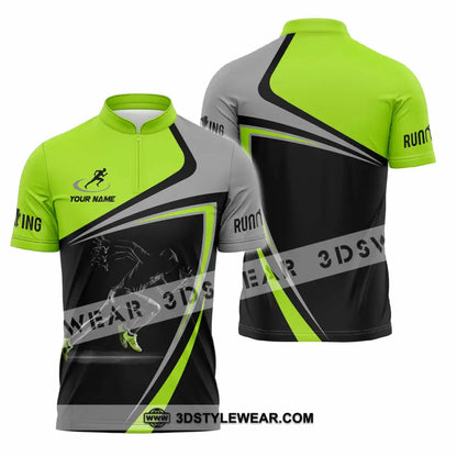 Unisex Shirt - Custom Running 3D Shirt - Zipper Polo Shirt / S - T-shirt