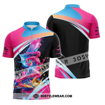 Unisex Shirt - Custom Running 3D Shirt - Zipper Polo Shirt / S - T-shirt