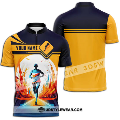Unisex Shirt - Custom Running 3D Shirt - Zipper Polo Shirt / S - T-shirt