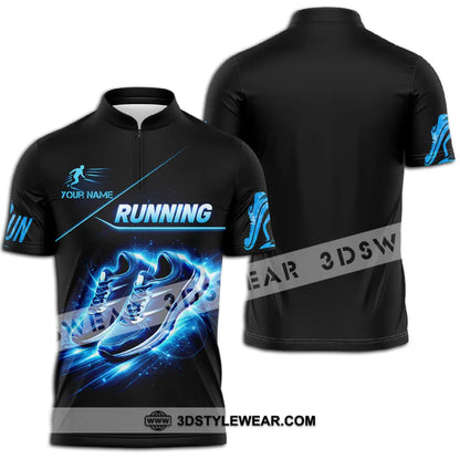 Unisex Shirt - Custom Running 3D Shirt - Zipper Polo Shirt / S - T-shirt